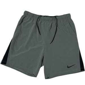 Nike Men’s Athletic Shorts Gray Black Logo Drawstring Dri-Fit  L